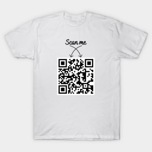 QR Code Design (Scan for Message) T-Shirt